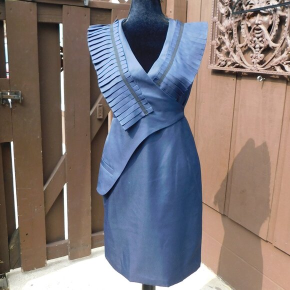 Anthropologie Beulah Sz S Navy Suit Style Dress NEW - Picture 1 of 5